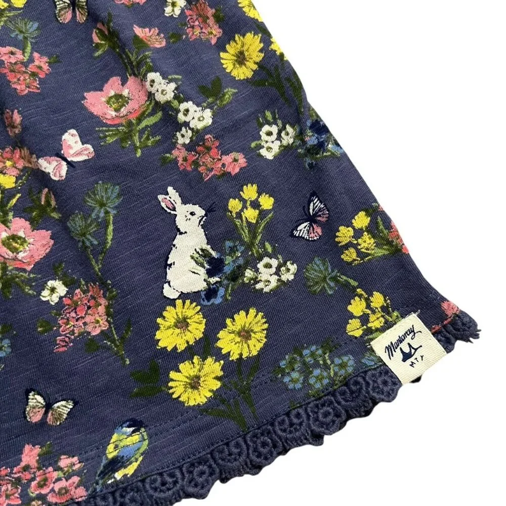 Mantaray 4-5Y Navy Floral Bunny Print Dress